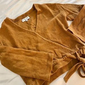 Madewell Texture & Thread Wrap Top